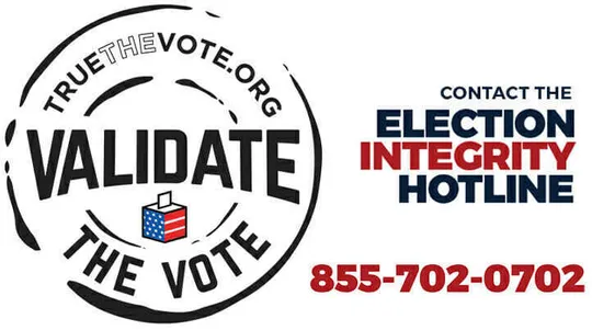 60c7ca0690f2d112ff7f2702 Validate the Vote Election Integrity Hotline Action Twitter Share